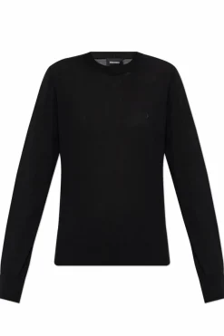 Dsquared2 CZARNY Wełniany sweter