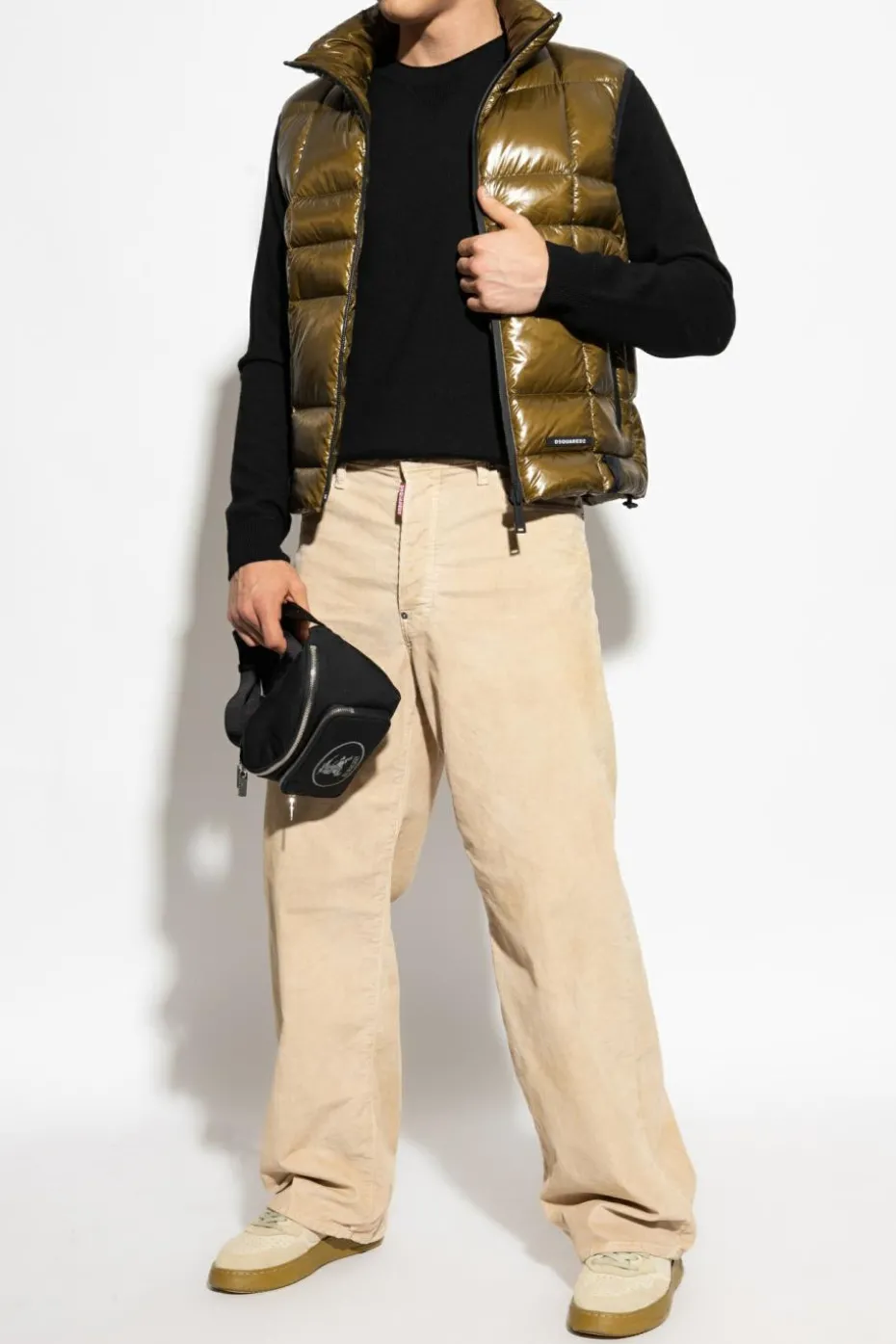 Dsquared2 CZARNY Wełniany sweter