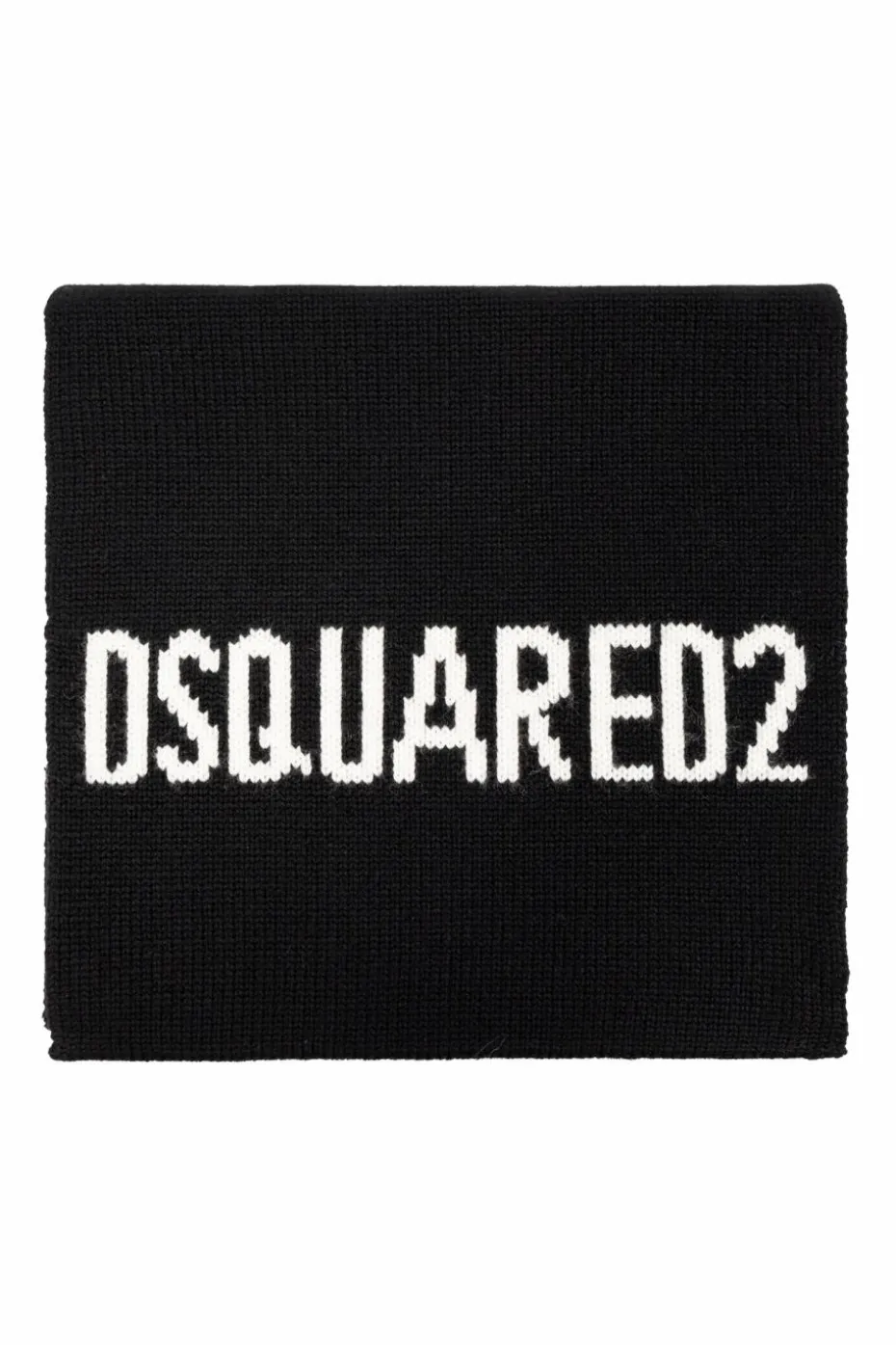 Dsquared2 CZARNY Wełniany szal