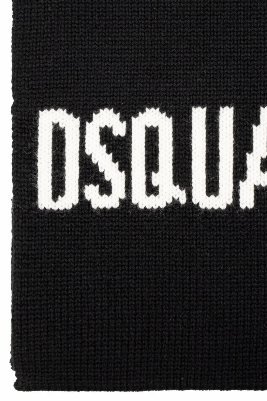 Dsquared2 CZARNY Wełniany szal