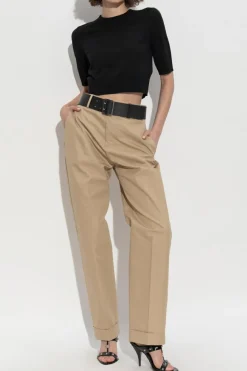 Dsquared2 CZARNY Wełniany top z logo