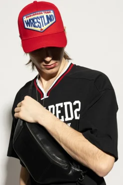 Dsquared2 CZERWONY Czapka z daszkiem