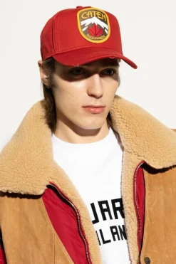 Dsquared2 CZERWONY Czapka z daszkiem