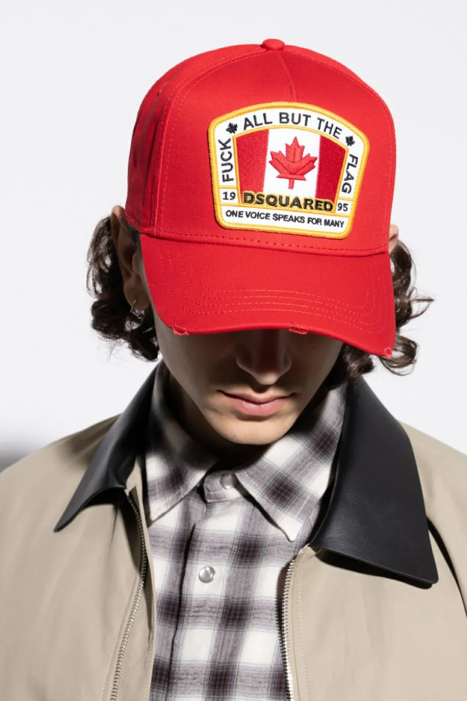 Dsquared2 CZERWONY Czapka z daszkiem