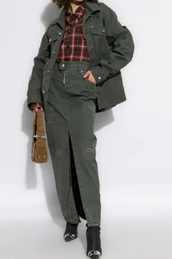 Dsquared2 CZERWONY Koszula w kratę