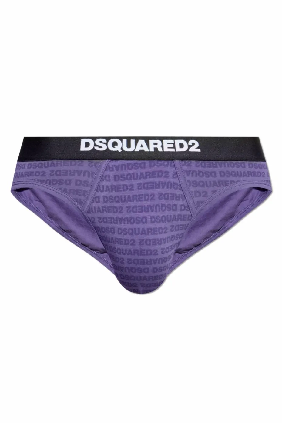Dsquared2 FIOLETOWY Bawełniane slipy z logo