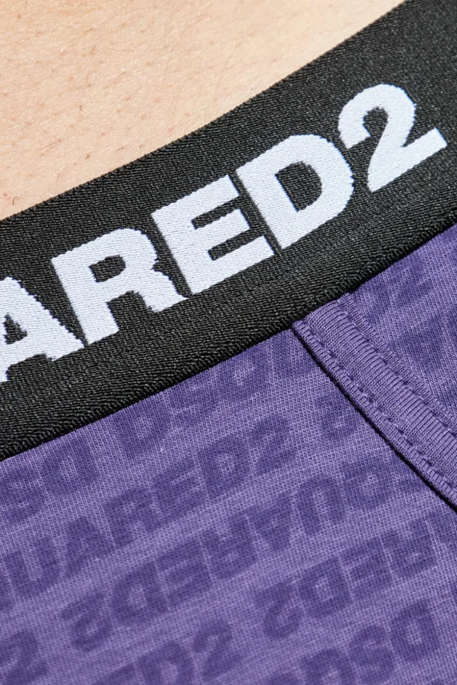Dsquared2 FIOLETOWY Bawełniane slipy z logo