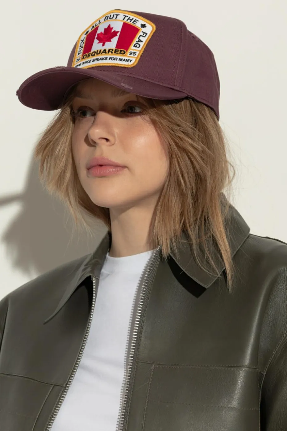 Dsquared2 FIOLETOWY Czapka z daszkiem