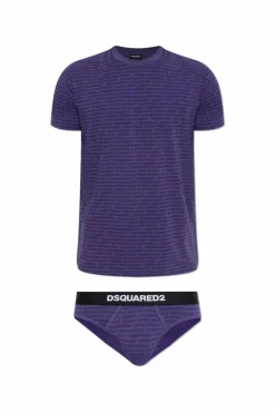 Dsquared2 FIOLETOWY Komplet z kolekcji `Underwear`