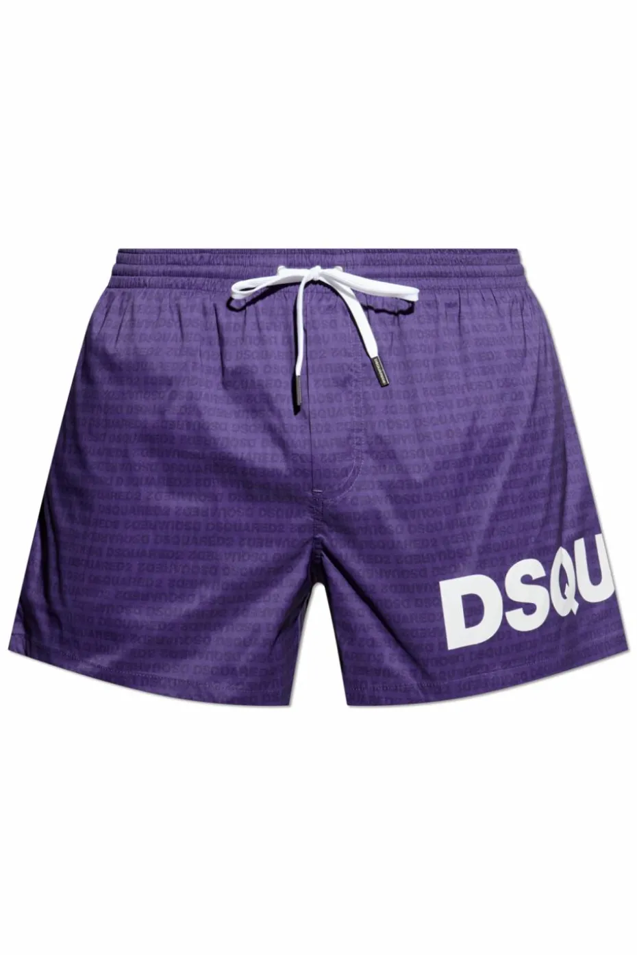 Dsquared2 FIOLETOWY Szorty kąpielowe z monogramem