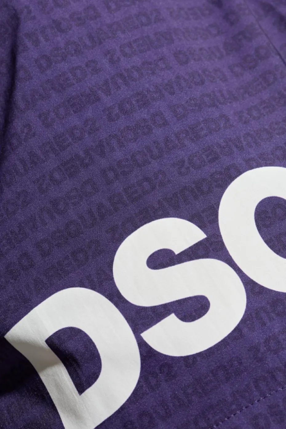 Dsquared2 FIOLETOWY Szorty kąpielowe z monogramem