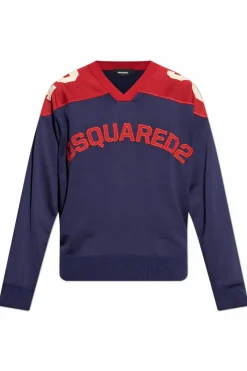 Dsquared2 GRANATOWY Bluza z logo