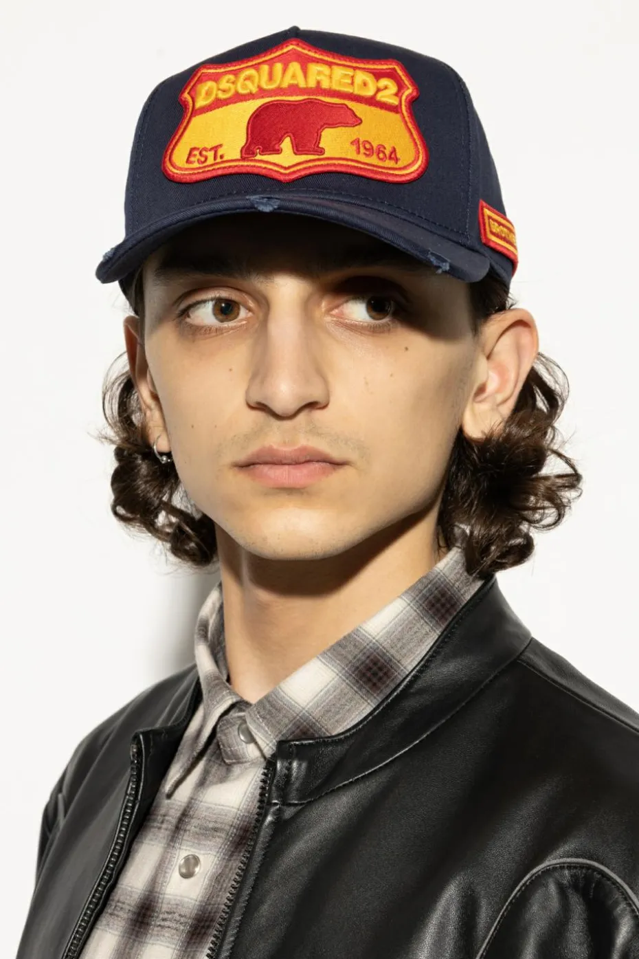 Dsquared2 GRANATOWY Czapka z daszkiem