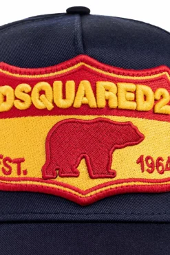 Dsquared2 GRANATOWY Czapka z daszkiem