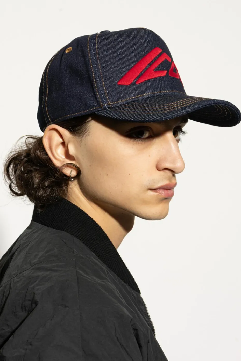 Dsquared2 GRANATOWY Czapka z daszkiem