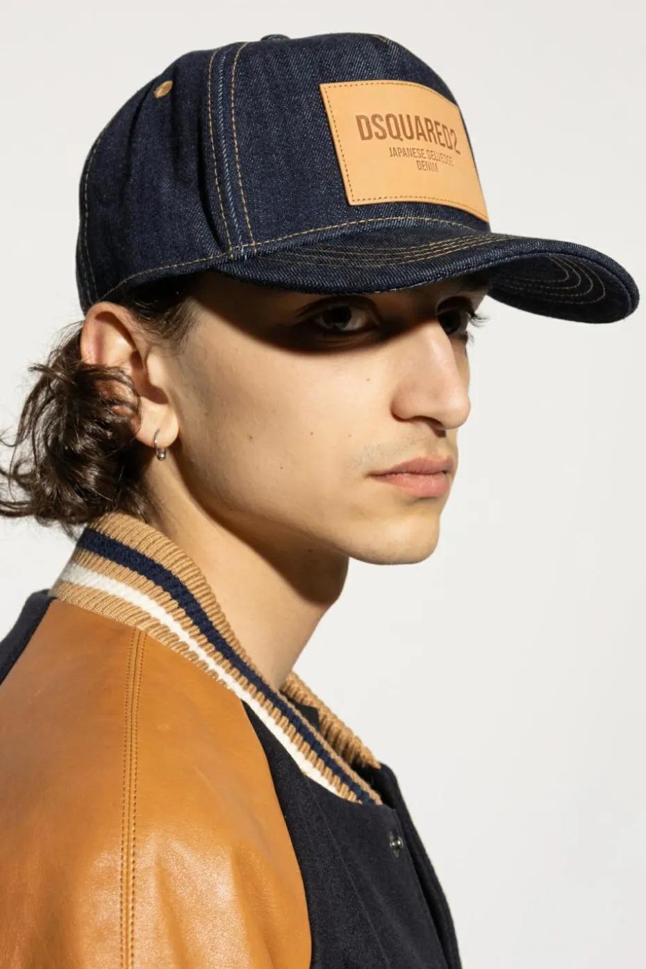 Dsquared2 GRANATOWY Czapka z daszkiem