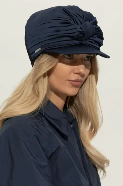 Dsquared2 GRANATOWY Czapka z plisowaniem