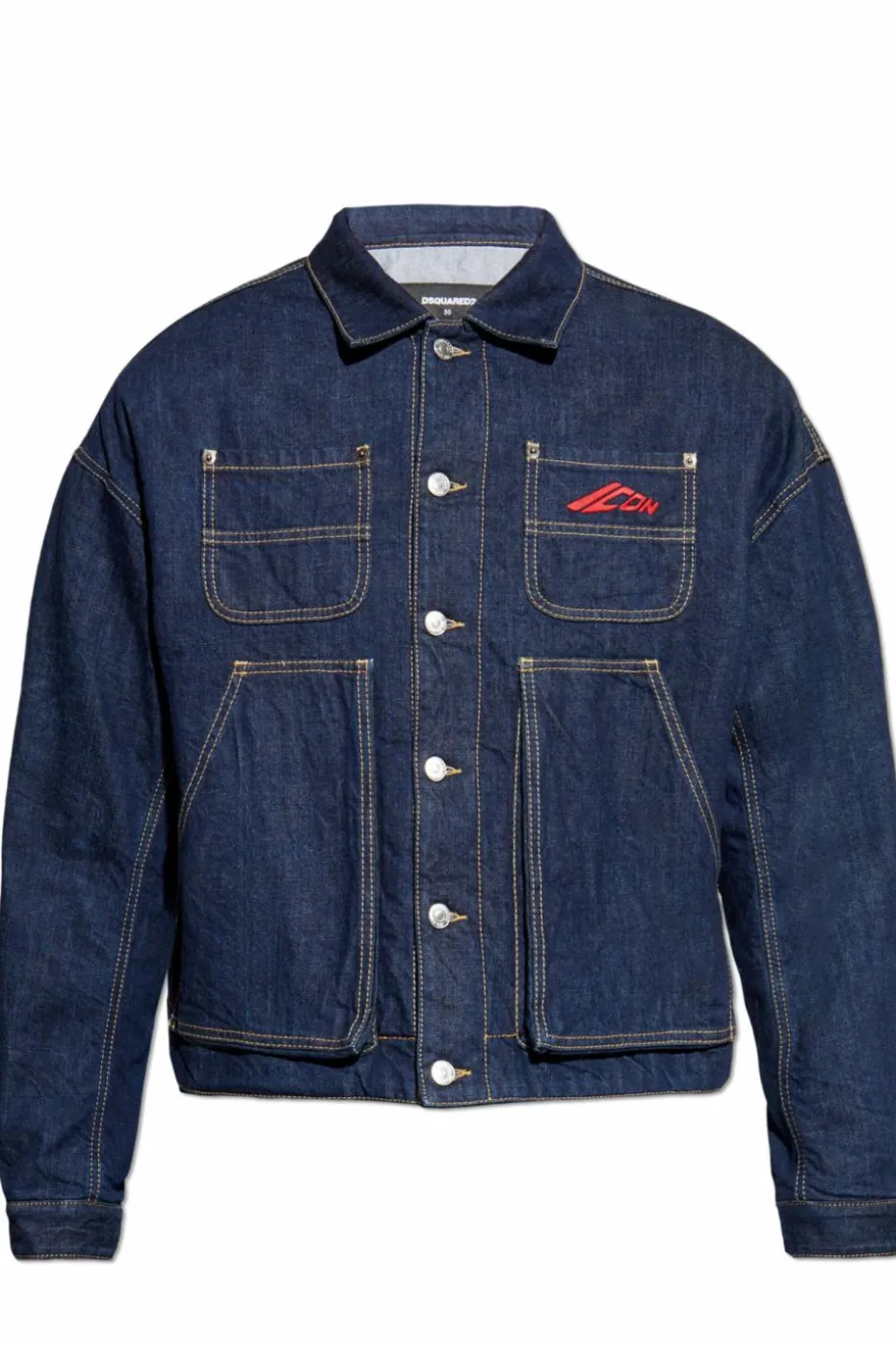 Dsquared2 GRANATOWY Jeansowa kurtka