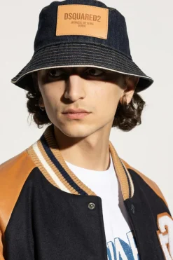 Dsquared2 GRANATOWY Jeansowy kapelusz