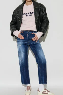 Dsquared2 GRANATOWY Jeansy `Boston`