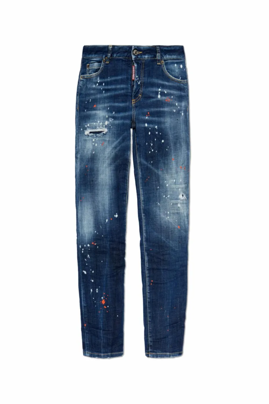 Dsquared2 GRANATOWY Jeansy `Medium Waist Jennifer`