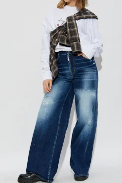 Dsquared2 GRANATOWY Jeansy `Traveller`