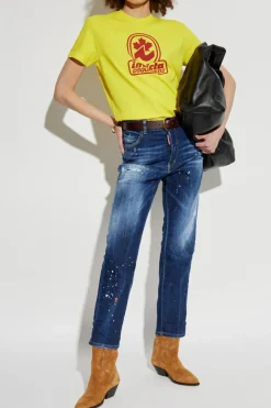 Dsquared2 GRANATOWY Jeansy `Boston`