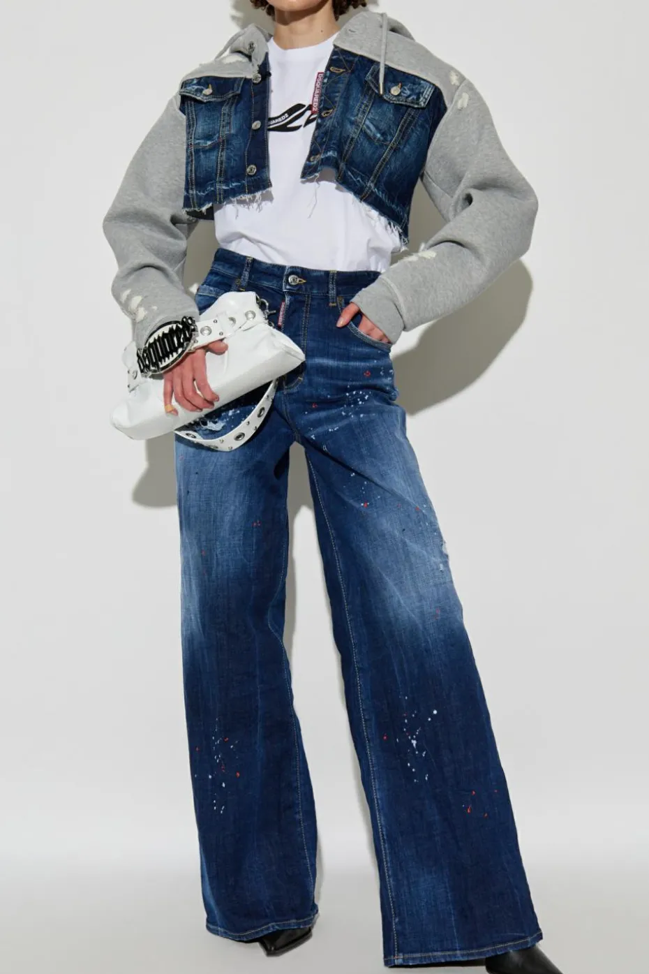 Dsquared2 GRANATOWY Jeansy `Traveller`