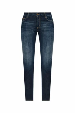 Dsquared2 GRANATOWY Jeansy` `Medium Waist Jennifer`