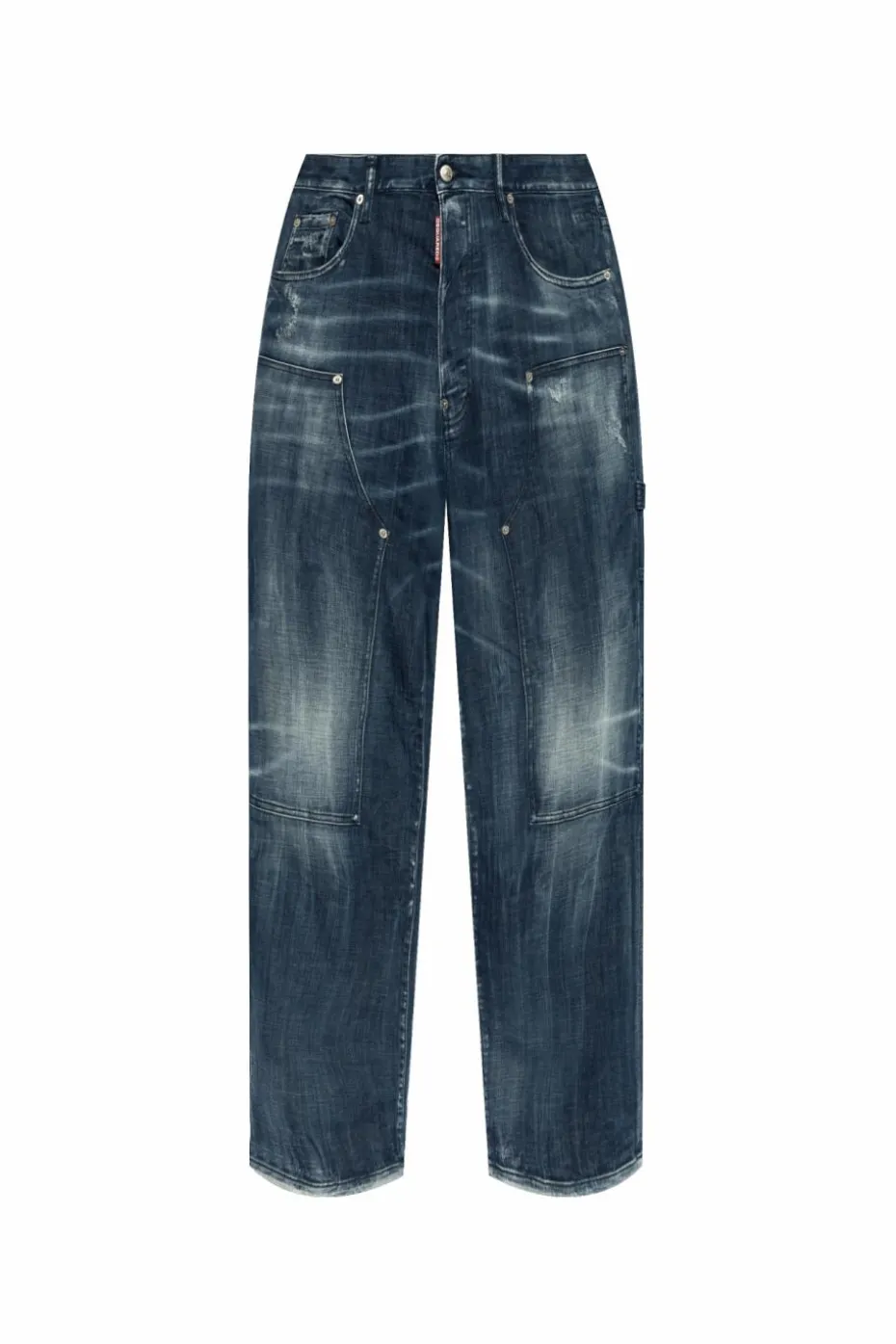 Dsquared2 GRANATOWY Jeansy `Loose`
