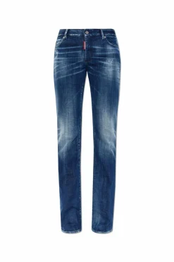 Dsquared2 GRANATOWY Jeansy `Medium Waist Flare`