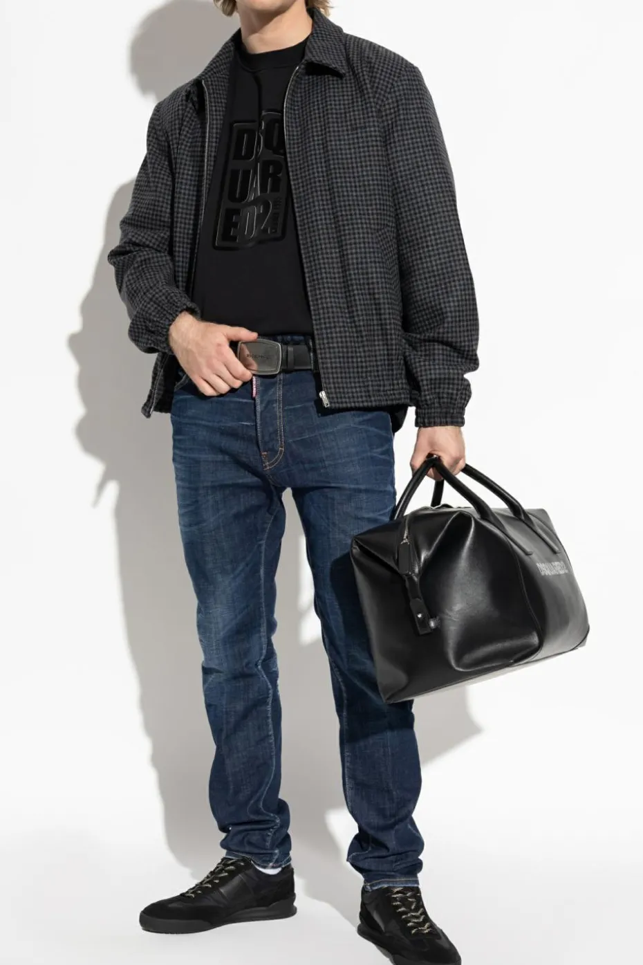 Dsquared2 GRANATOWY Jeansy `Cool Guy`