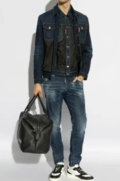 Dsquared2 GRANATOWY Jeansy `Cool Guy`