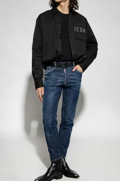 Dsquared2 GRANATOWY Jeansy ‘Skater’