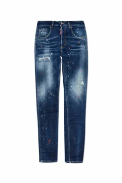 Dsquared2 GRANATOWY Jeansy `24/7`