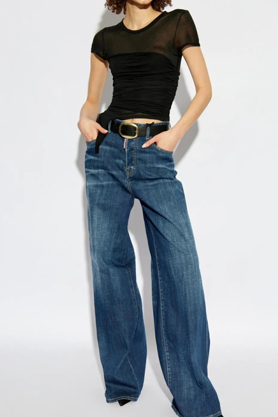 Dsquared2 GRANATOWY Jeansy `Traveller`