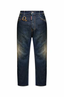 Dsquared2 GRANATOWY Jeansy `Kawaii`