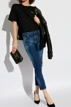 Dsquared2 GRANATOWY Jeansy `Cool Girl`