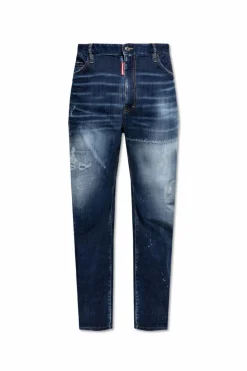 Dsquared2 GRANATOWY Jeansy `London Bro`