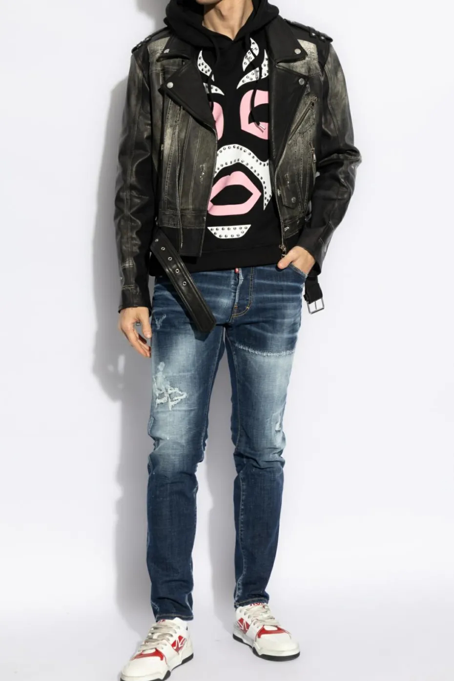 Dsquared2 GRANATOWY Jeansy `Cool Guy`