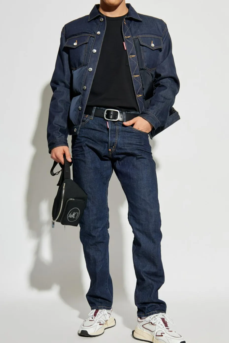 Dsquared2 GRANATOWY Jeansy `Dean`