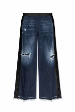 Dsquared2 GRANATOWY Jeansy z szerokimi nogawkami
