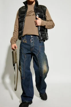 Dsquared2 GRANATOWY Jeansy `Loose`