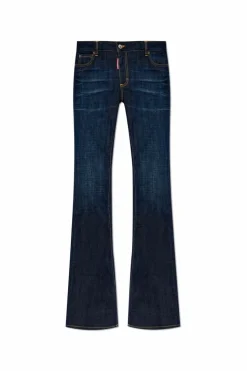 Dsquared2 GRANATOWY Jeansy `Medium Waist Flare`