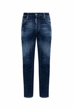 Dsquared2 GRANATOWY Jeansy `Tidy Biker`