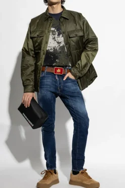 Dsquared2 GRANATOWY Jeansy `Tidy Biker`