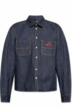 Dsquared2 GRANATOWY Koszula jeansowa