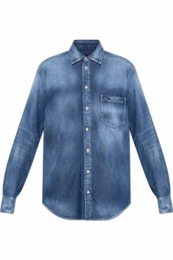 Dsquared2 GRANATOWY Koszula jeansowa