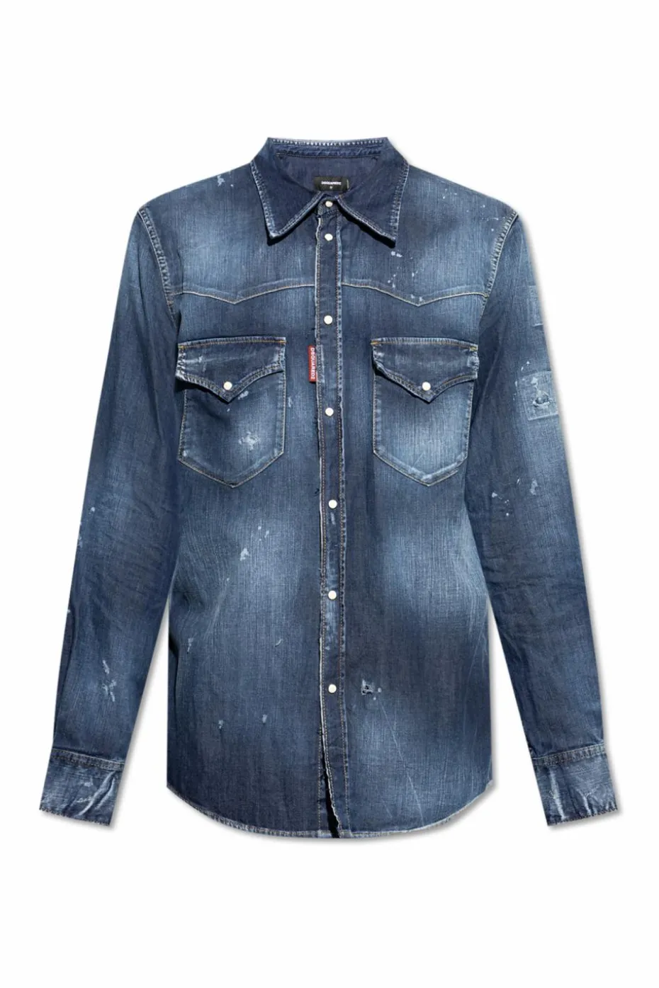 Dsquared2 GRANATOWY Koszula jeansowa