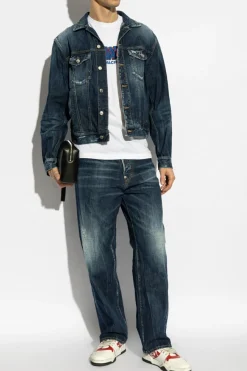 Dsquared2 GRANATOWY Kurtka jeansowa